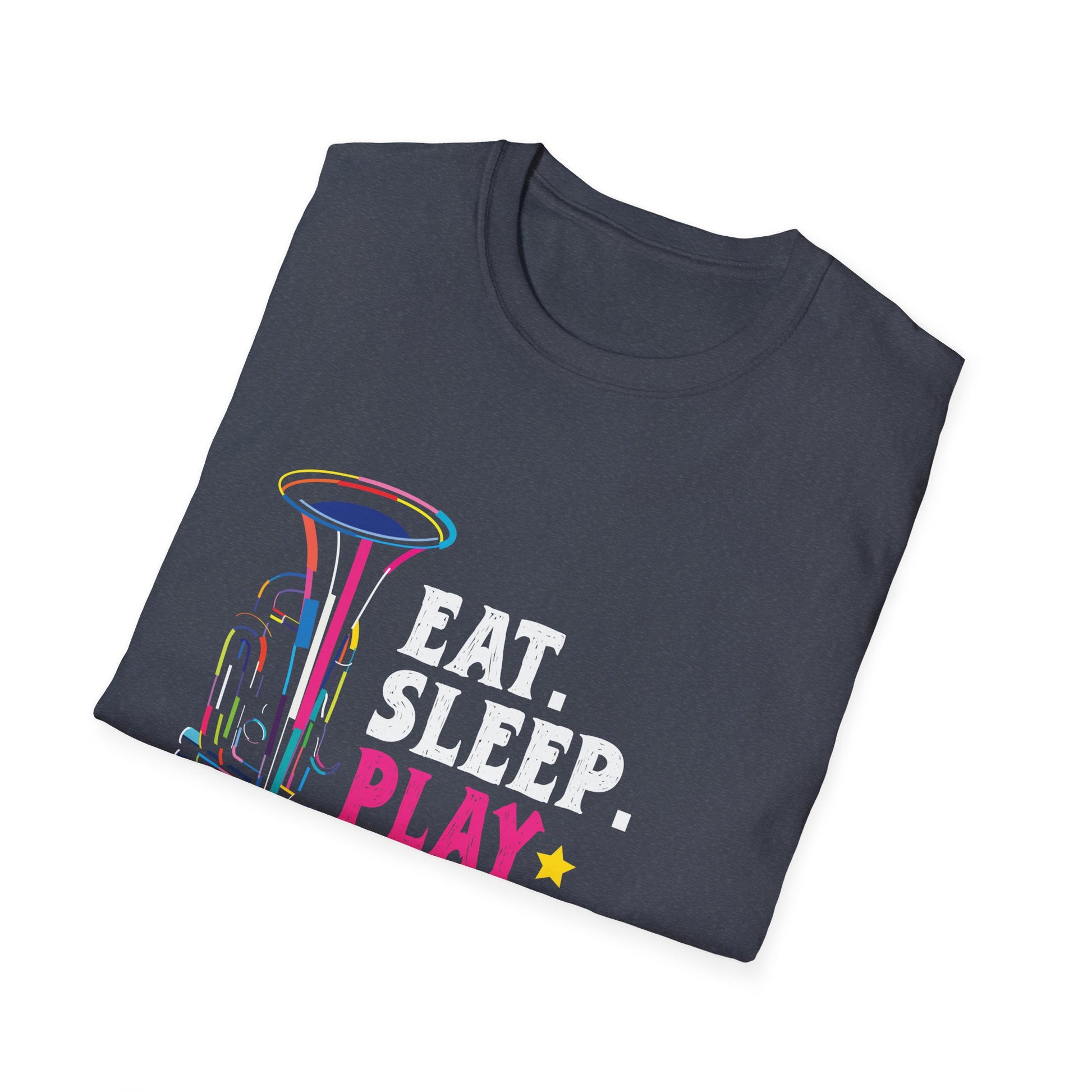 Cool Trumpet Art Silhouette Funny Brass Slogan Unisex T-Shirt