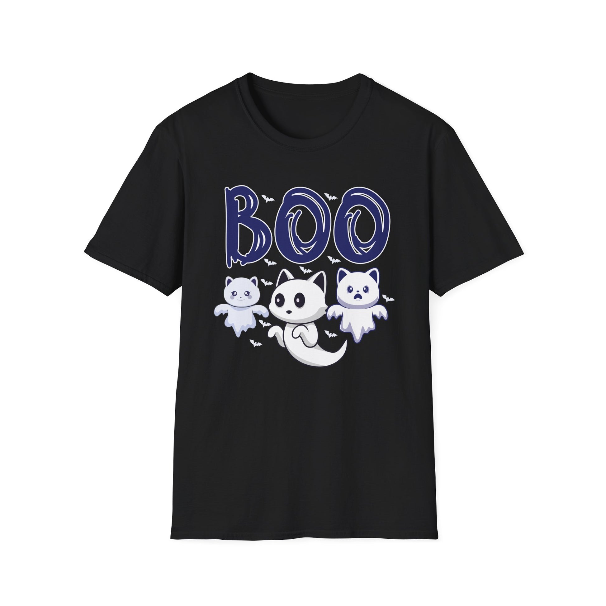 Boo Ghost Cats T-Shirt — Cute Halloween Kittens Graphic Tee