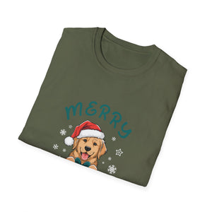 Merry Christmas Retriever Gold Ugly Christmas Unisex T-Shirt