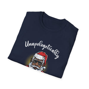 Unisex T-Shirt — “Unapologetically Black and Educated” Santa Graphic Tee