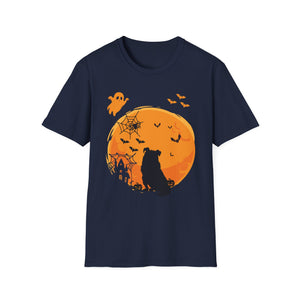 Halloween Cat Moon T-Shirt — Spooky Pumpkin Full Moon Graphic Tee