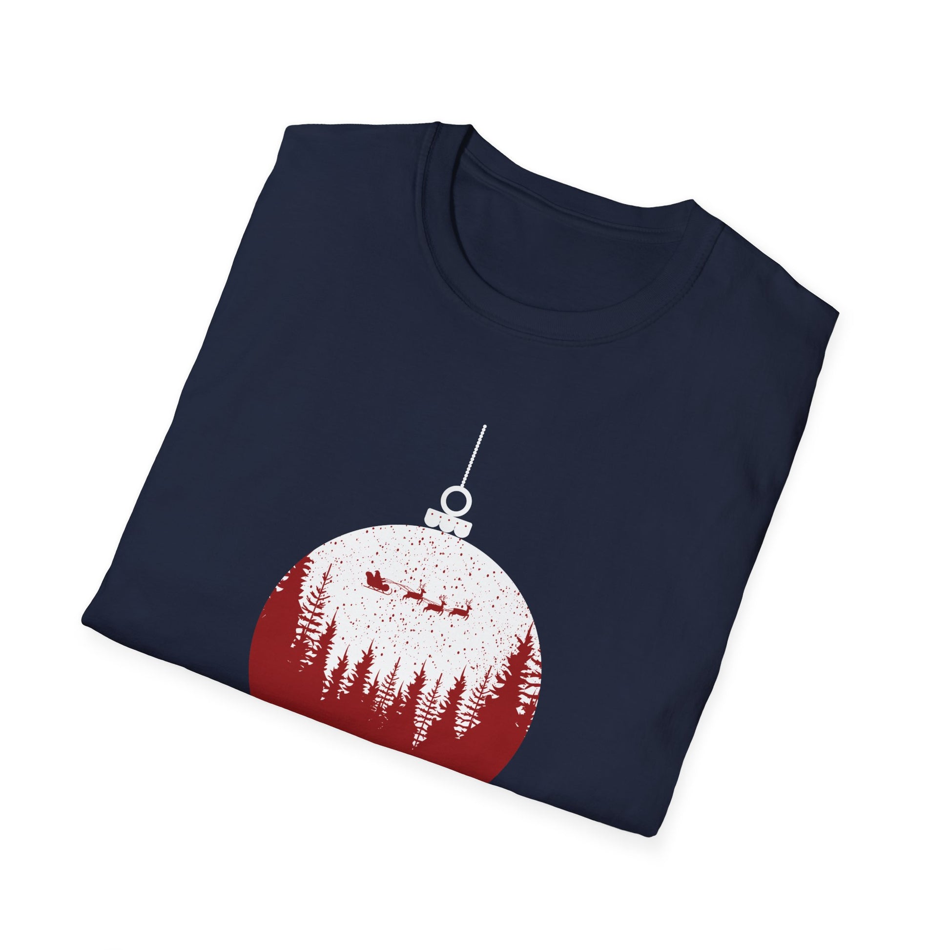 Christmas Ornament T-Shirt — 'Merry Christmas' Forest Bauble Holiday Tee