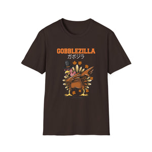 Gobblezilla Turkey T-Shirt — Funny Thanksgiving Graphic Tee  Unisex T-Shirt