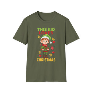This Kid Loves Christmas Xmas Pajama Toddler Boys Girls Kids T-Shirt