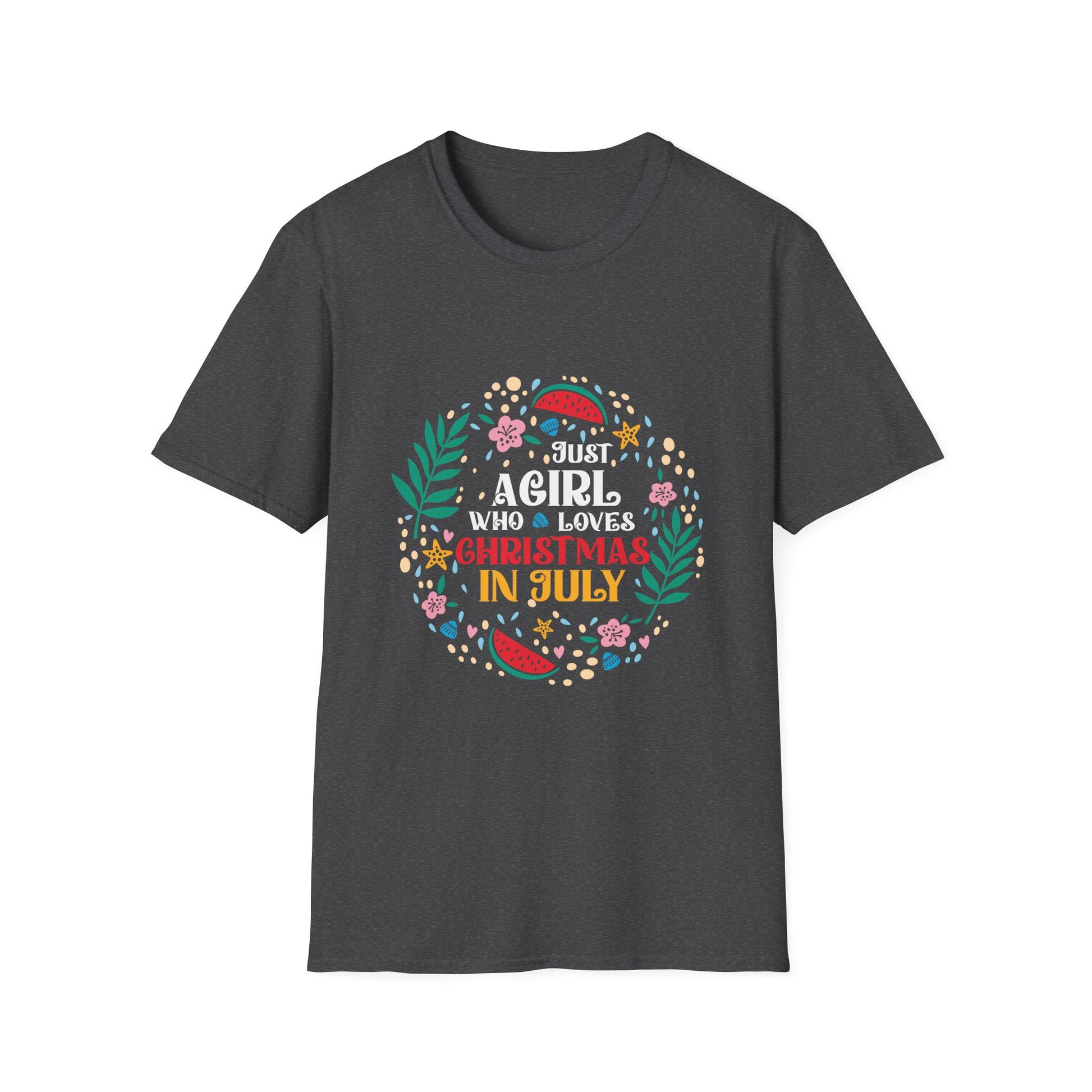 Christmas In July Shirt Girls Funny Summer Beach Vacation Unisex T-Shirt