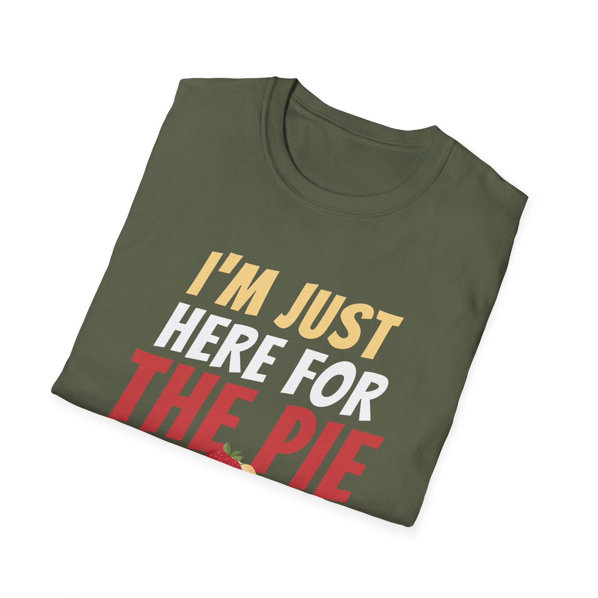 I_m Just Here For The Pie Christmas Pumpkin Funny Turkey Day T-Shirt