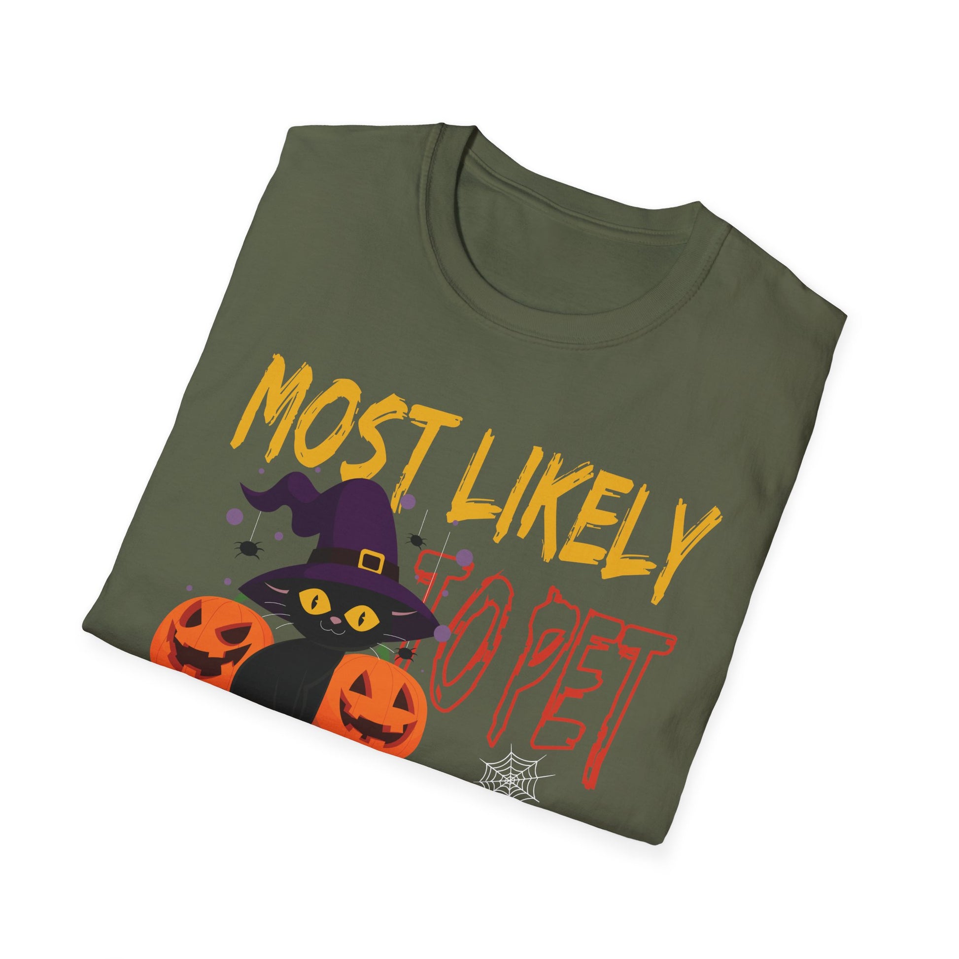 Halloween 'Most Likely to Pet All the Black Cats' T-Shirt