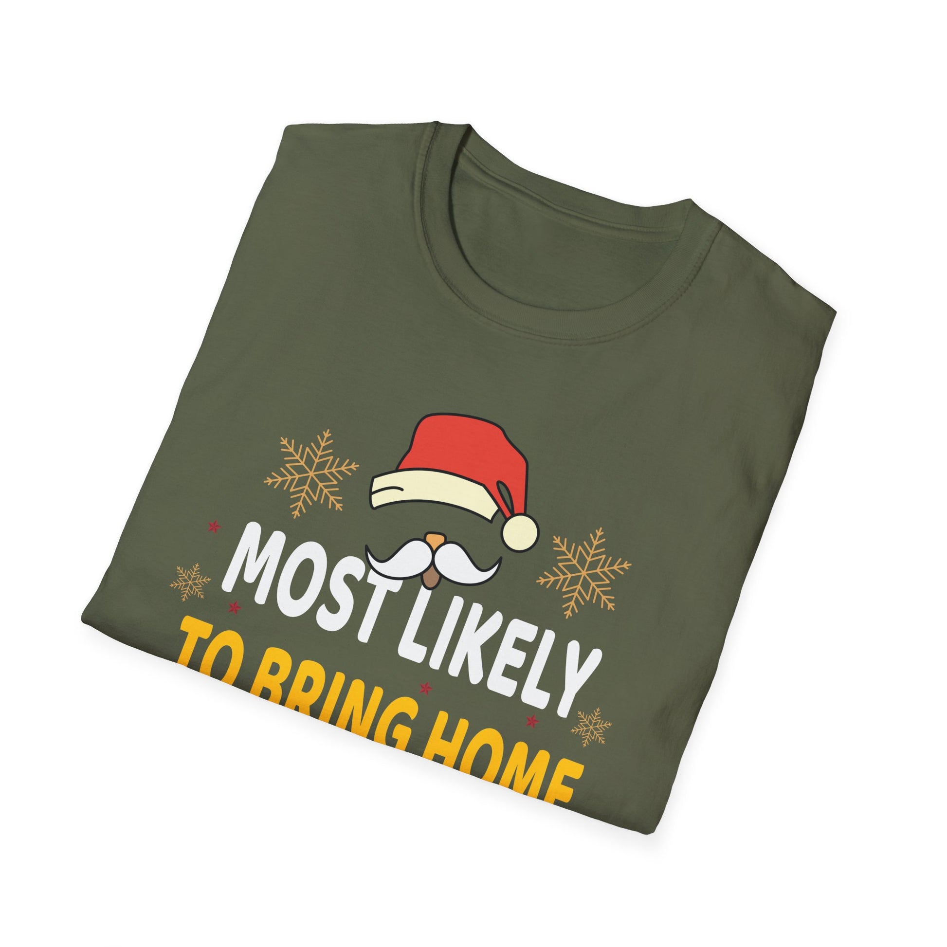 Most Likely To Bring Home A Stray Cat Matching Christmas T-Shirt