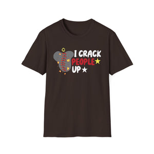 I Crack People Up T-Shirt — Funny Brain/Skull Comedy Graphic Tee