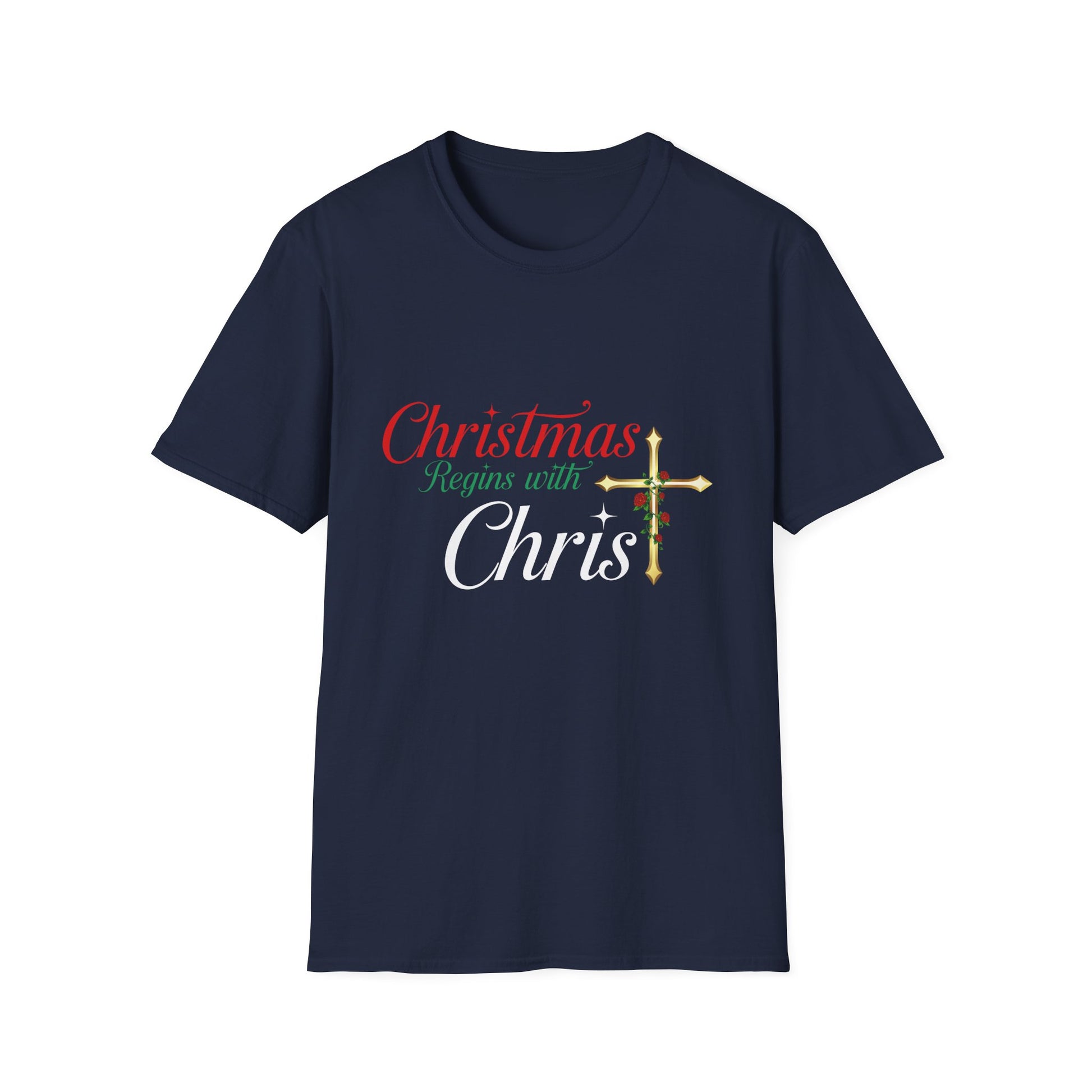Christmas begins with Christ Jesus Christian Christmas Unisex T-Shirt