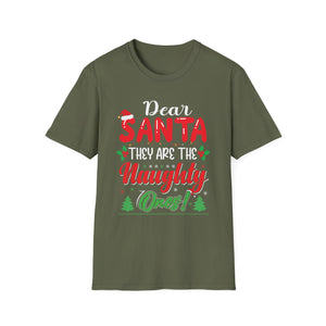 Dear Santa They Are The Naughty Ones Christmas T-Shirt