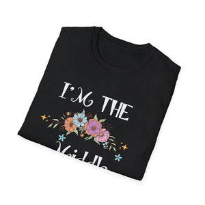 Middle Sister T-Shirt — “I’m the Middle Sister, I’m the Reason We Have Rules” Floral Tee