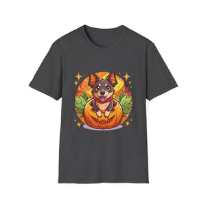 Cute Dog in Pumpkin T-Shirt - Unisex Halloween Tee  Unisex T-Shirt