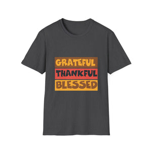 Grateful Thankful Blessed Unisex Softstyle T-Shirt