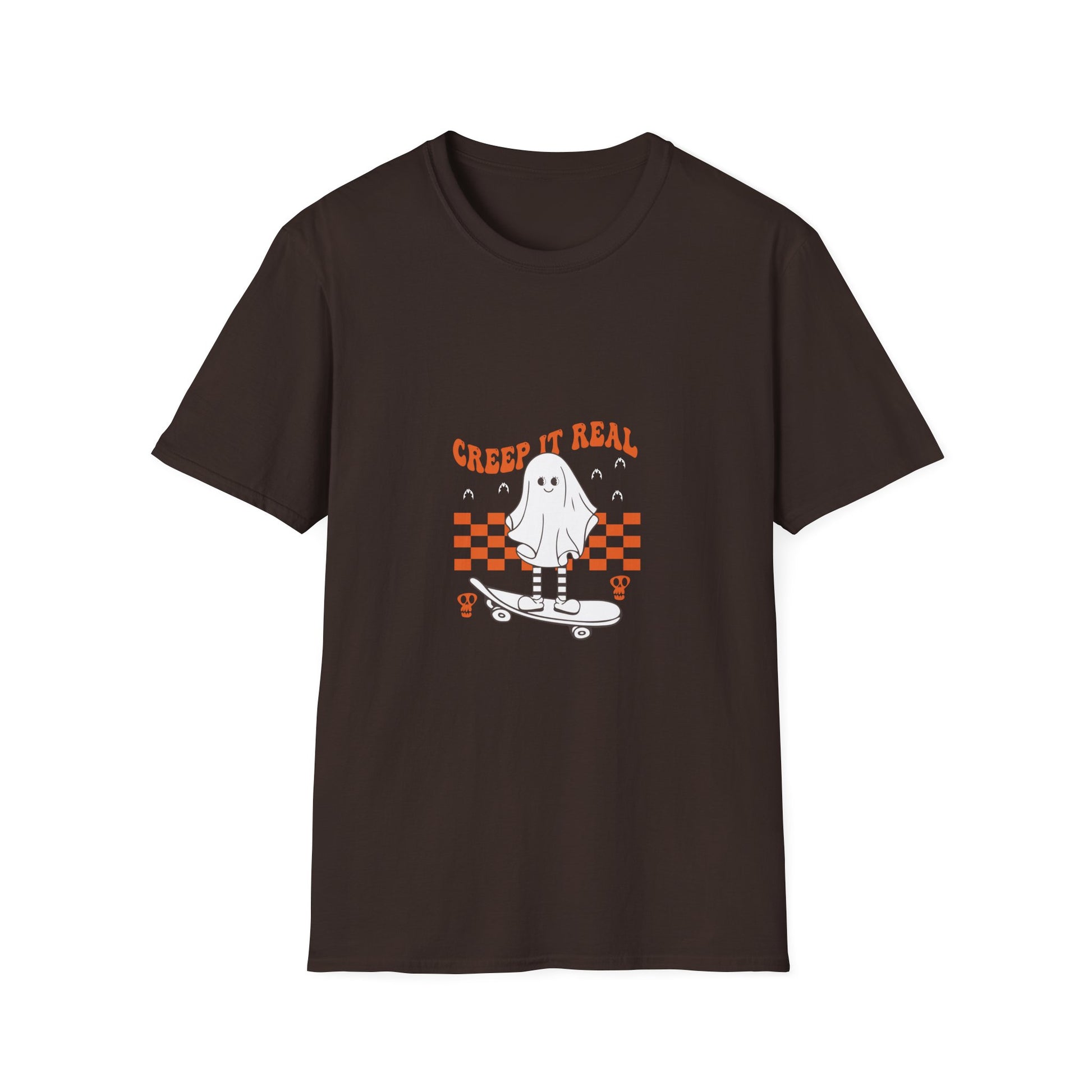 Creep It Real Ghost Skateboard T-Shirt — Halloween Skate Tee