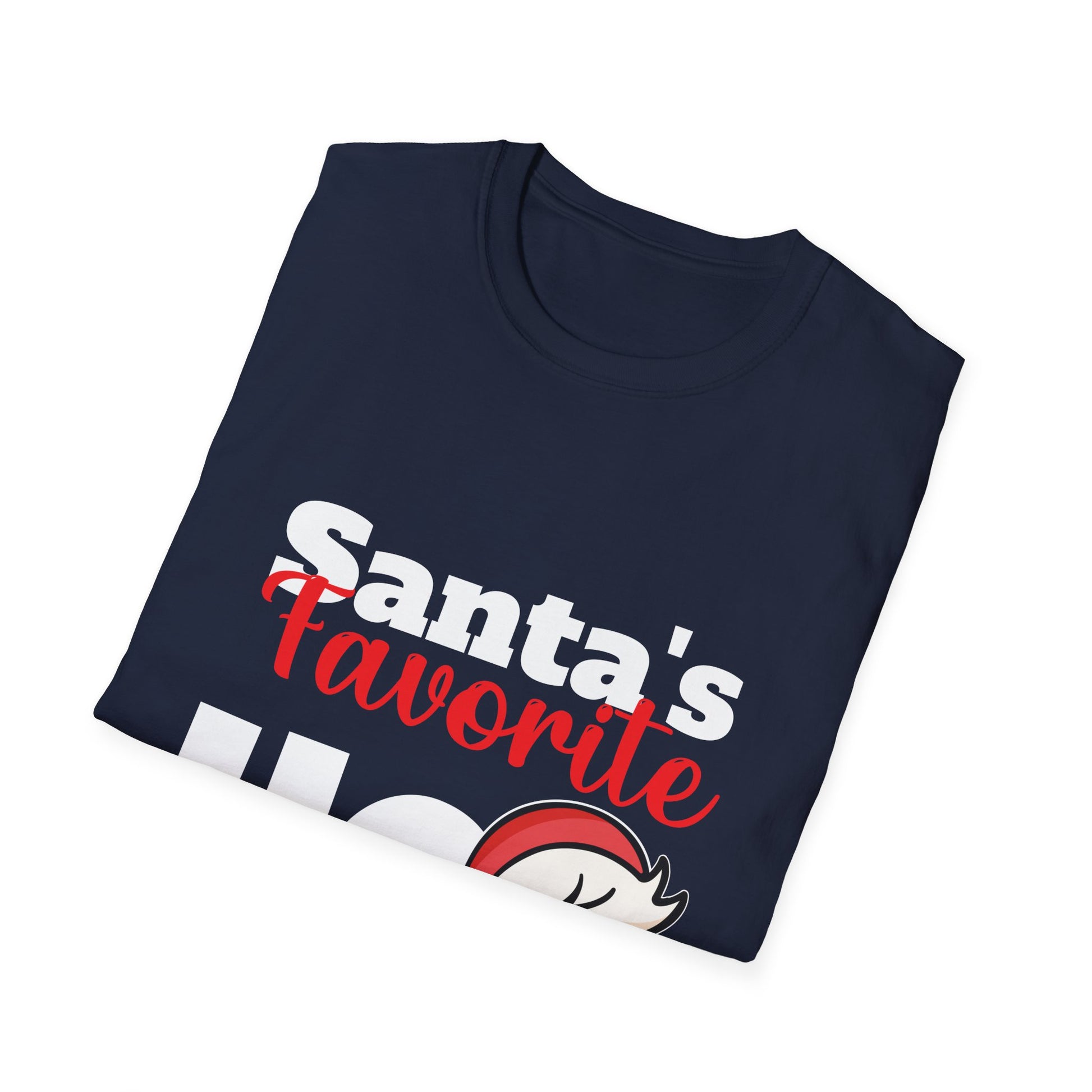 Santa's Favorite Ho Ho Ho T-Shirt — Funny Christmas Tee with Cool Santa Graphic