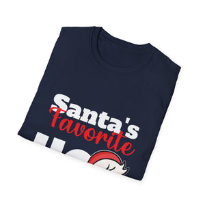 Santa's Favorite Ho Ho Ho T-Shirt — Funny Christmas Tee with Cool Santa Graphic