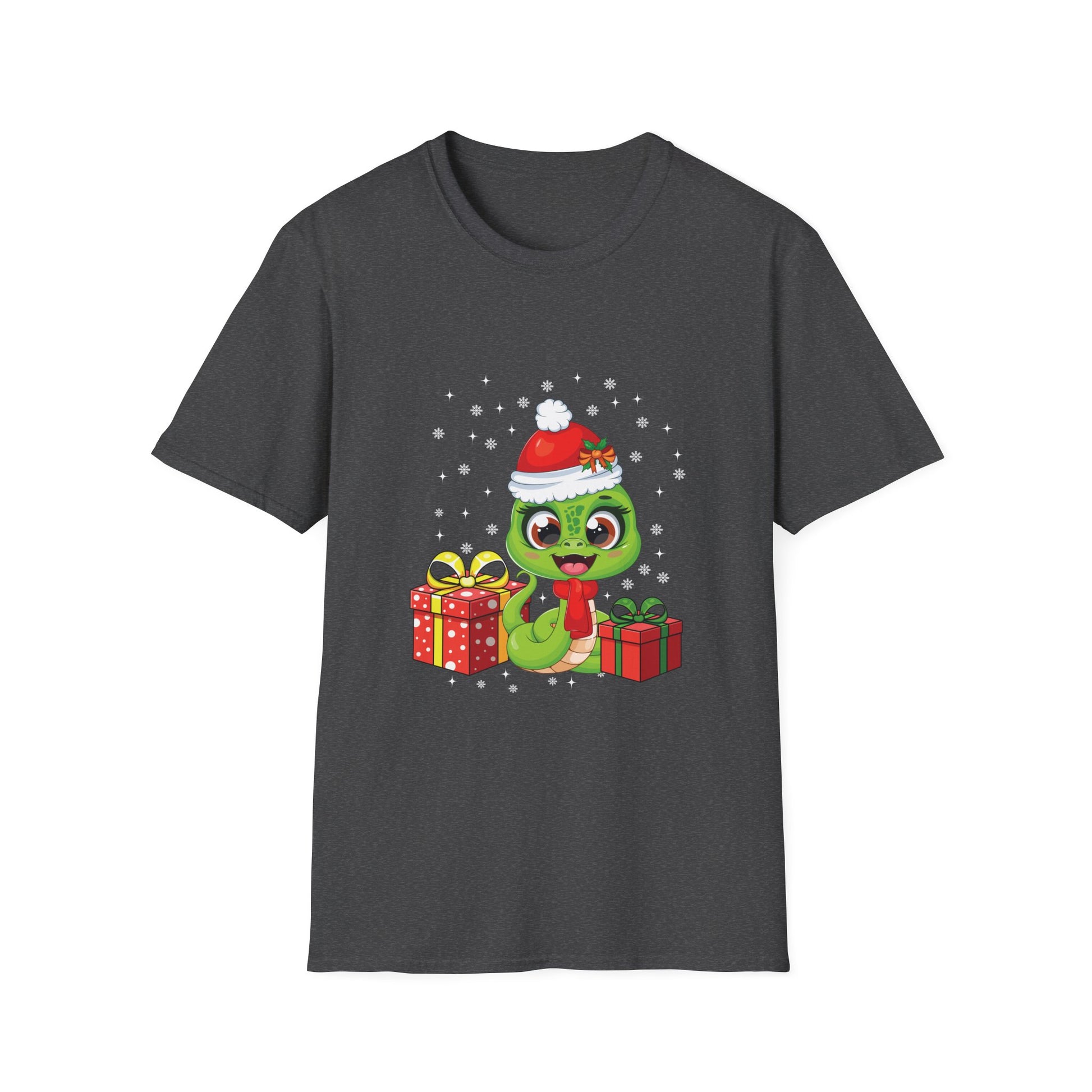 Christmas Turtle T‑Shirt — Cute Santa Hat Turtle with Gifts Holiday Tee