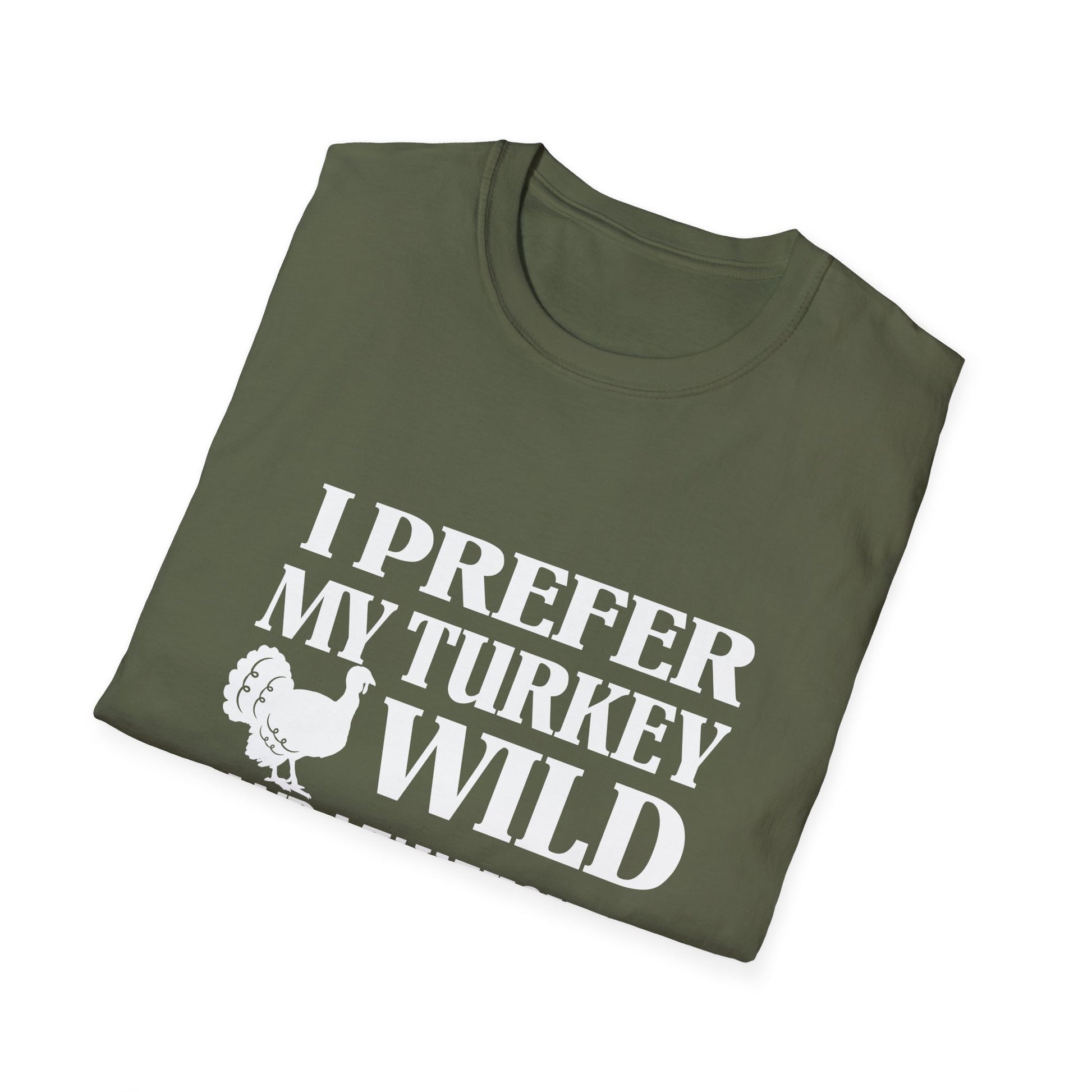 Thanksgiving T-Shirt — "I Prefer My Turkey Wild and My Whiskey Neat" Funny Holiday Tee