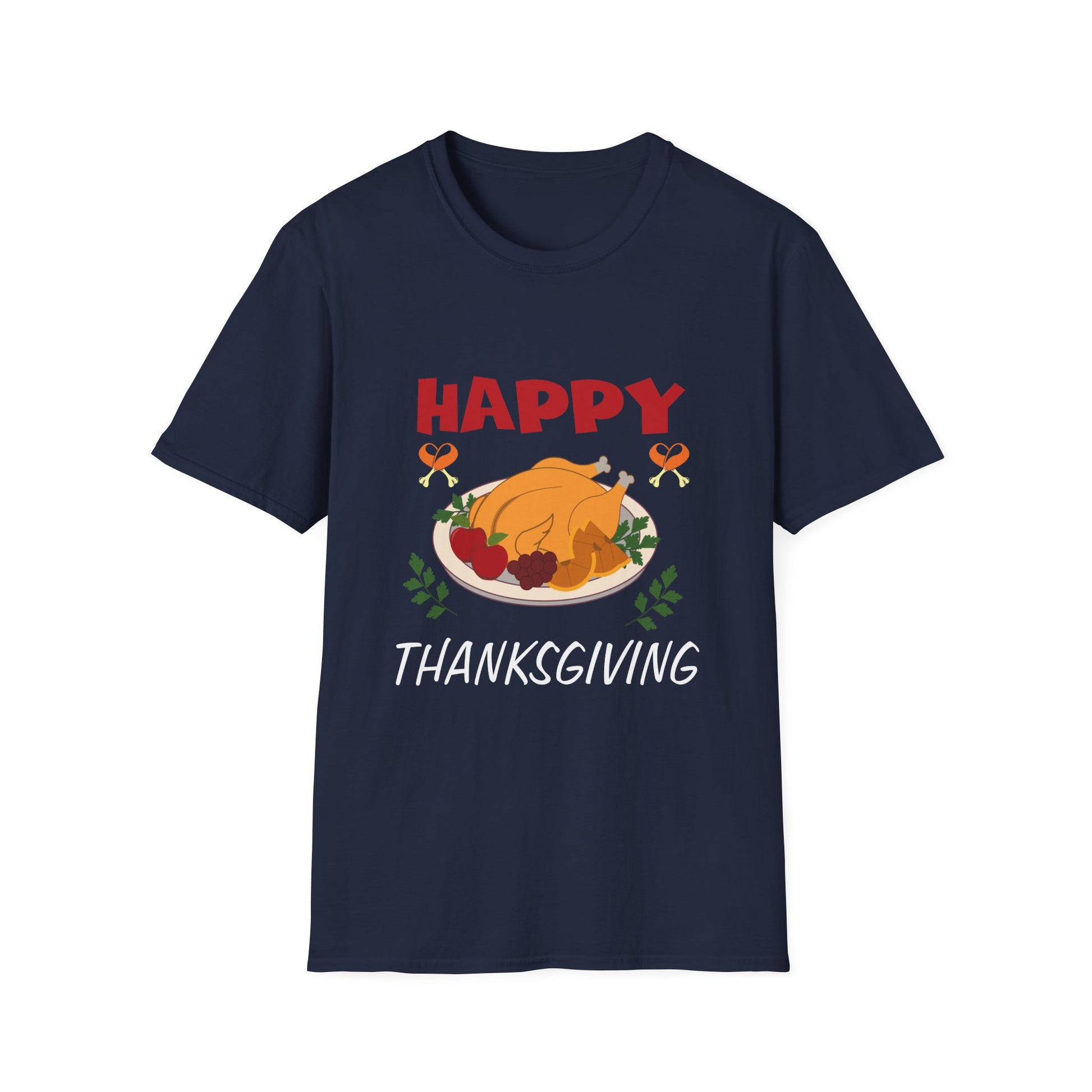 Thanksgiving Turkey T-Shirt — "Happy Thanksgiving" Holiday Tee
