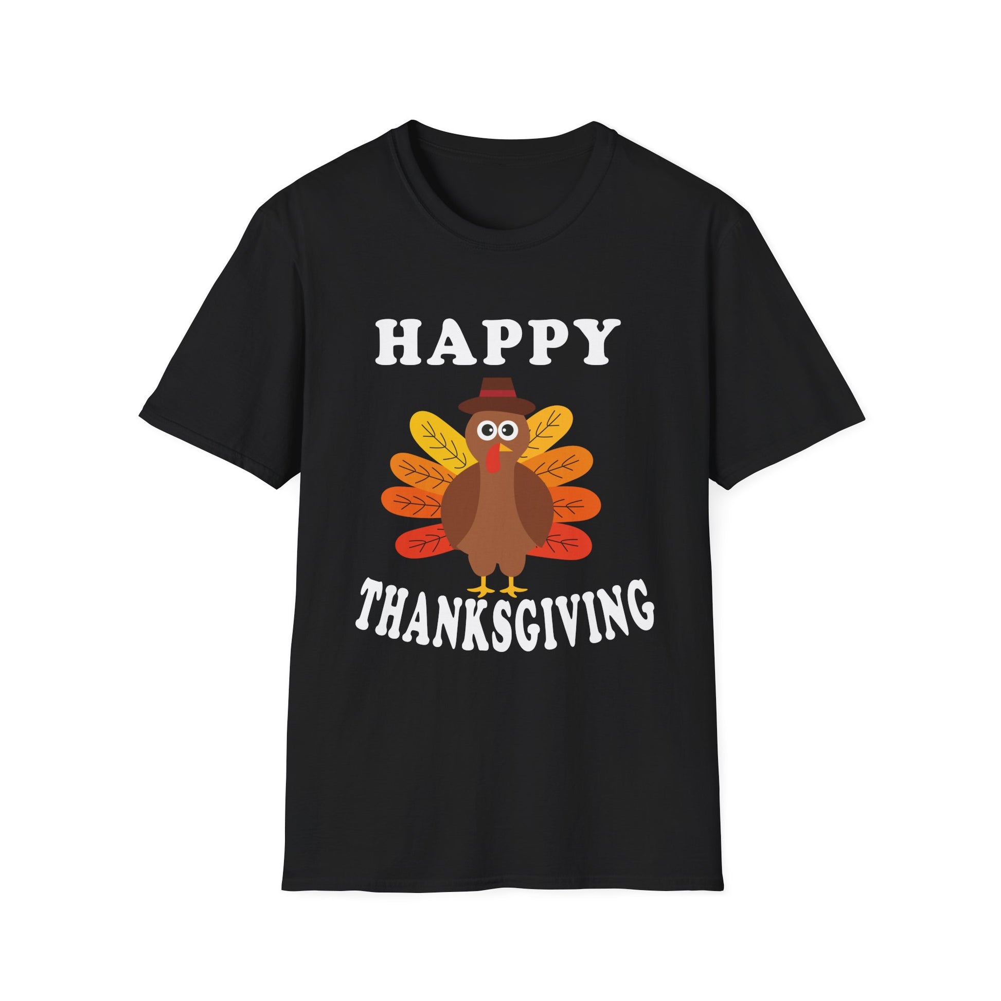 Happy Thanksgiving Turkey T-Shirt — Cute Holiday Tee for Family Gatherings  Unisex T-Shirt
