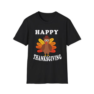 Happy Thanksgiving Turkey T-Shirt — Cute Holiday Tee for Family Gatherings  Unisex T-Shirt