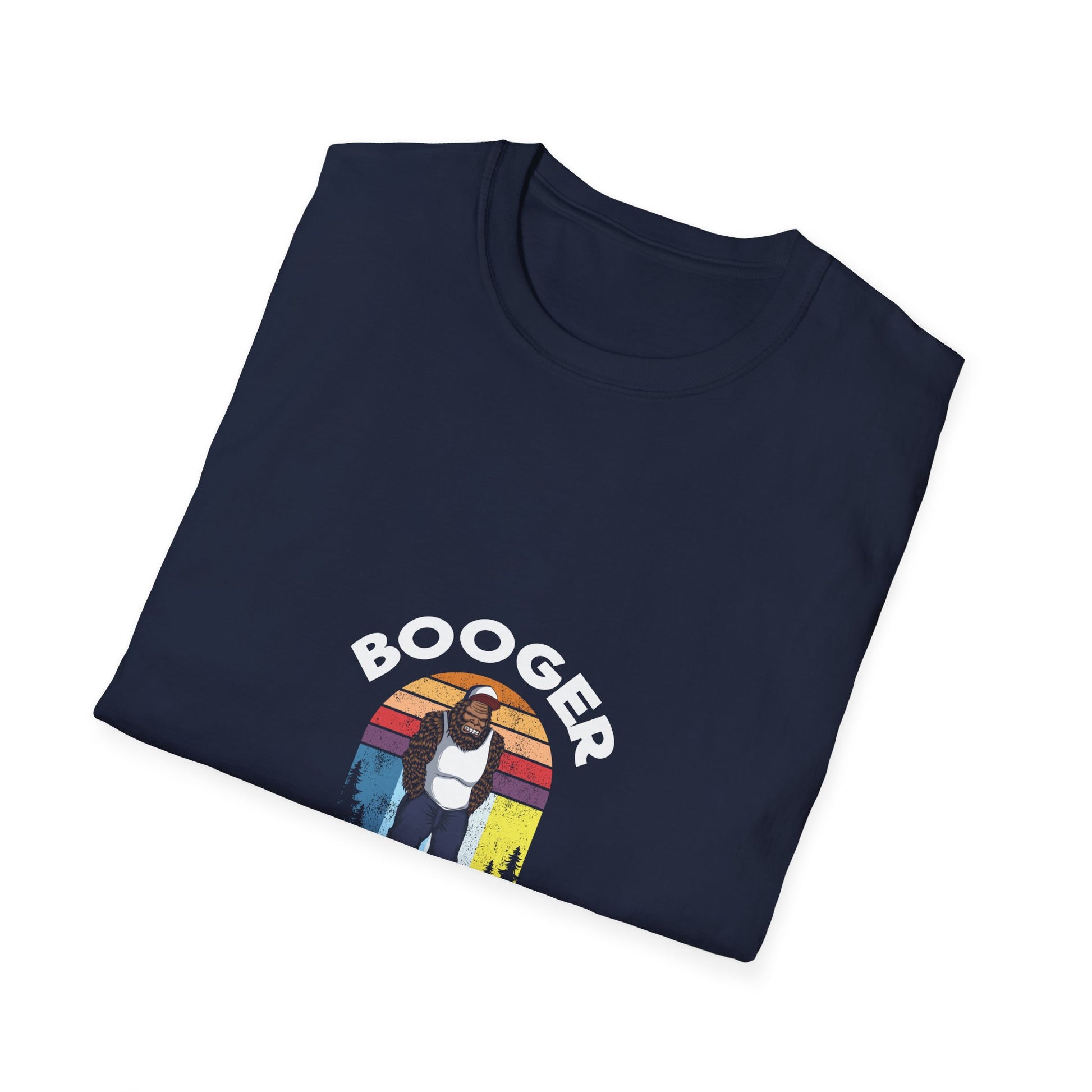 Booger Suger Retro Bigfoot T-Shirt — Funny Sasquatch Graphic Tee