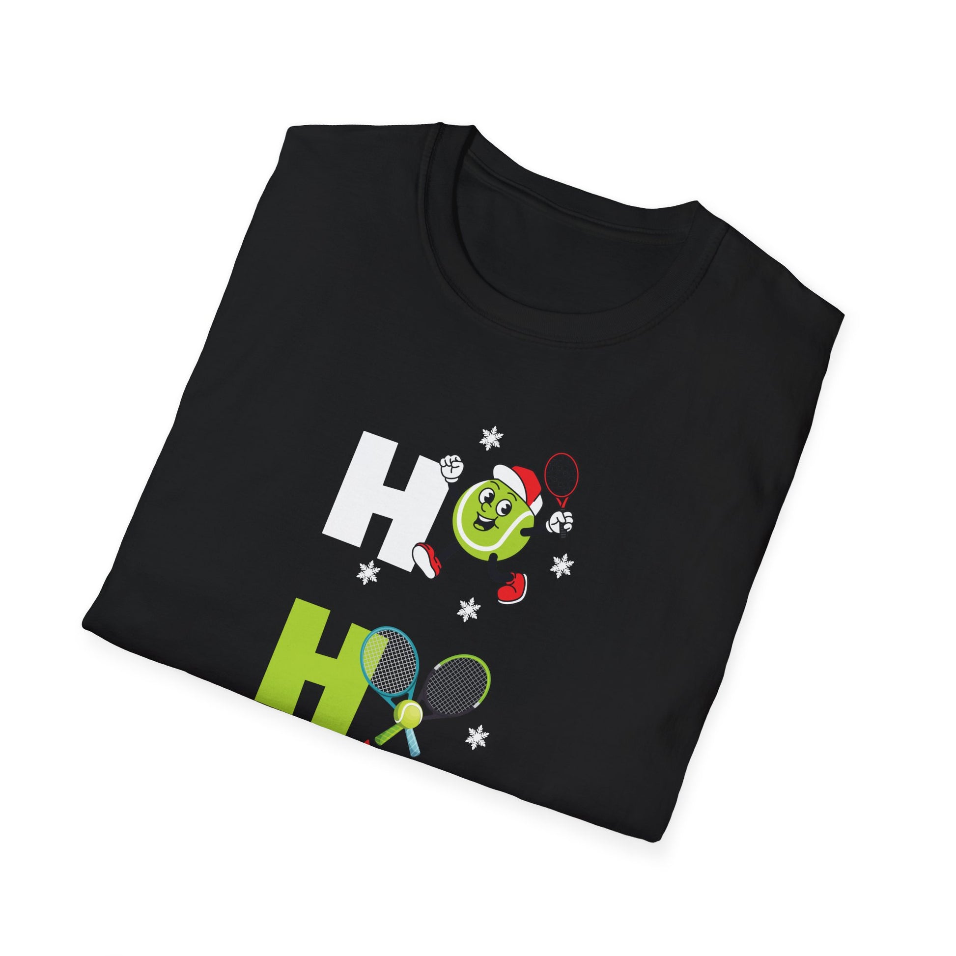 T-Shirt — Festive 'Ho Ho Ho' Tennis Christmas Tee