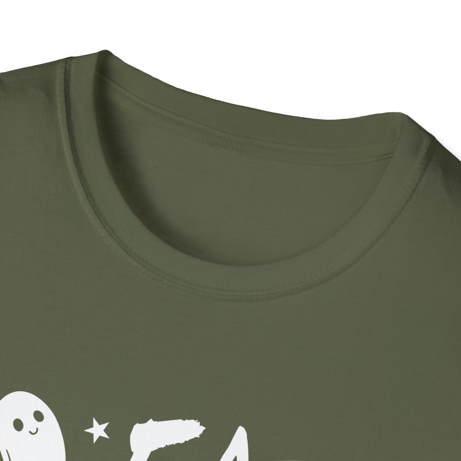 Halloween Ghost Tee - "Eat Drink and Be Scary" Funny Spooky Halloween T-Shirt