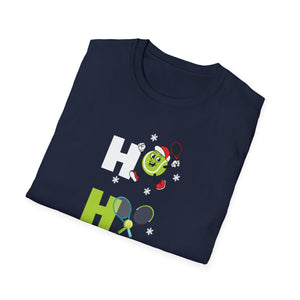 T-Shirt — Festive 'Ho Ho Ho' Tennis Christmas Tee