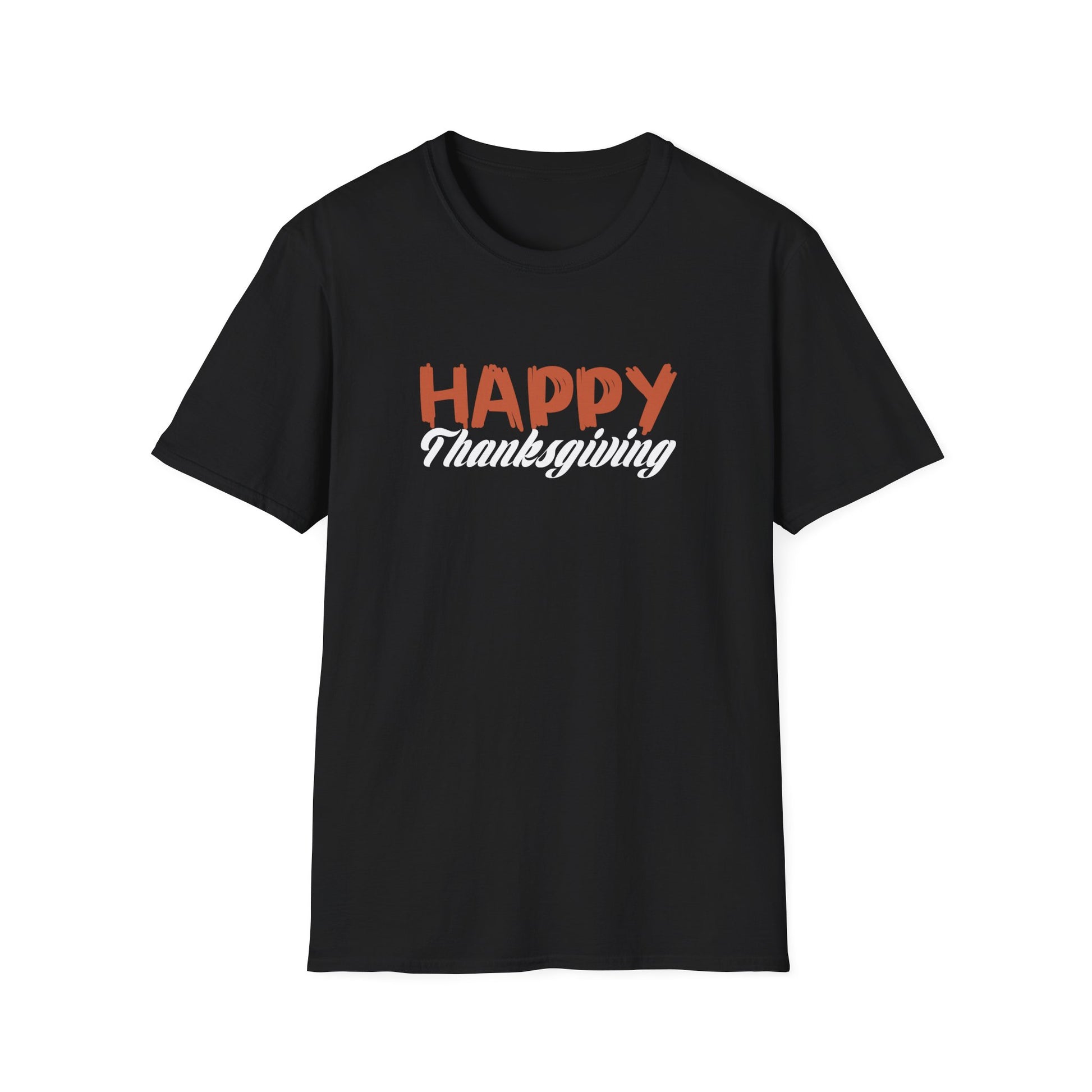 Thanksgiving T-Shirt - "Happy Thanksgiving" Retro Script Holiday Tee