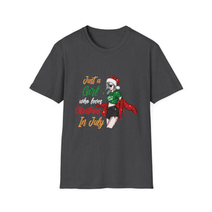 Christmas In July - Funny Summer Flamingo Christmas Unisex T-Shirt