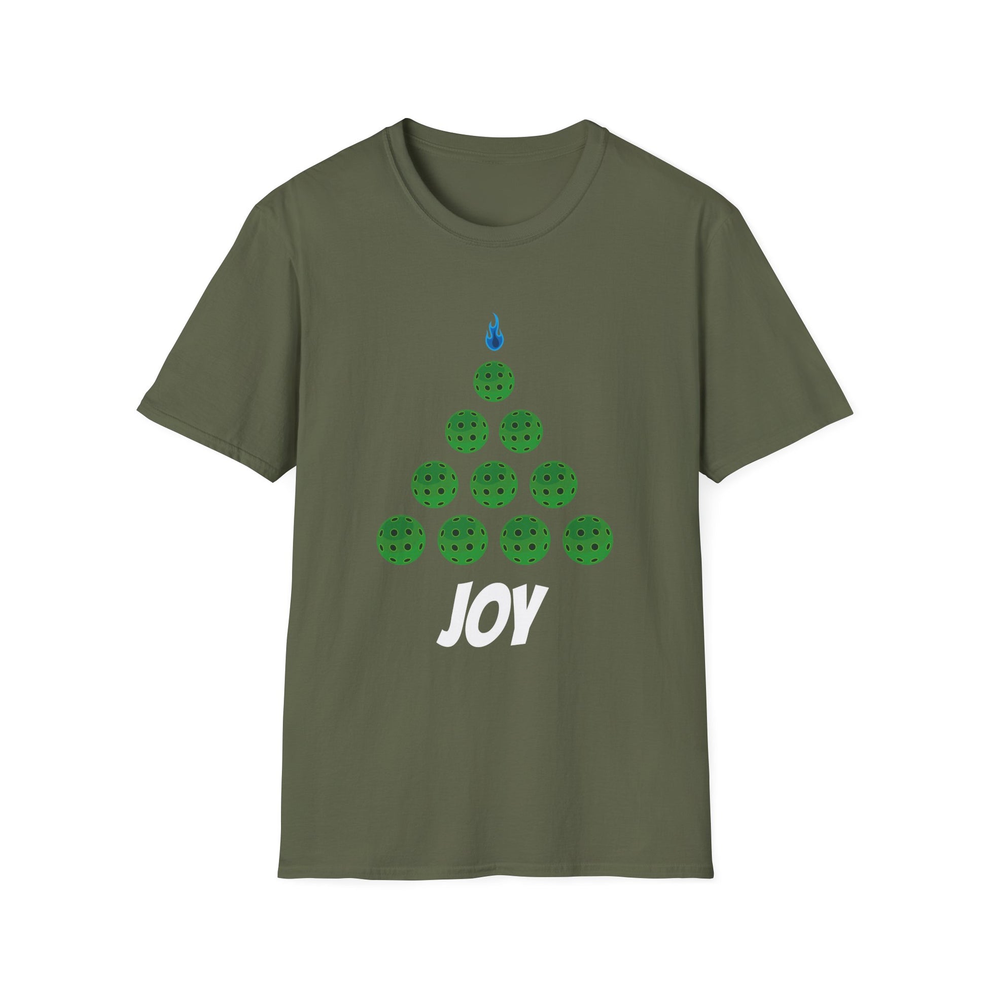 Joy Bowling Holiday T-Shirt — Bowling Ball Christmas Tree Tee