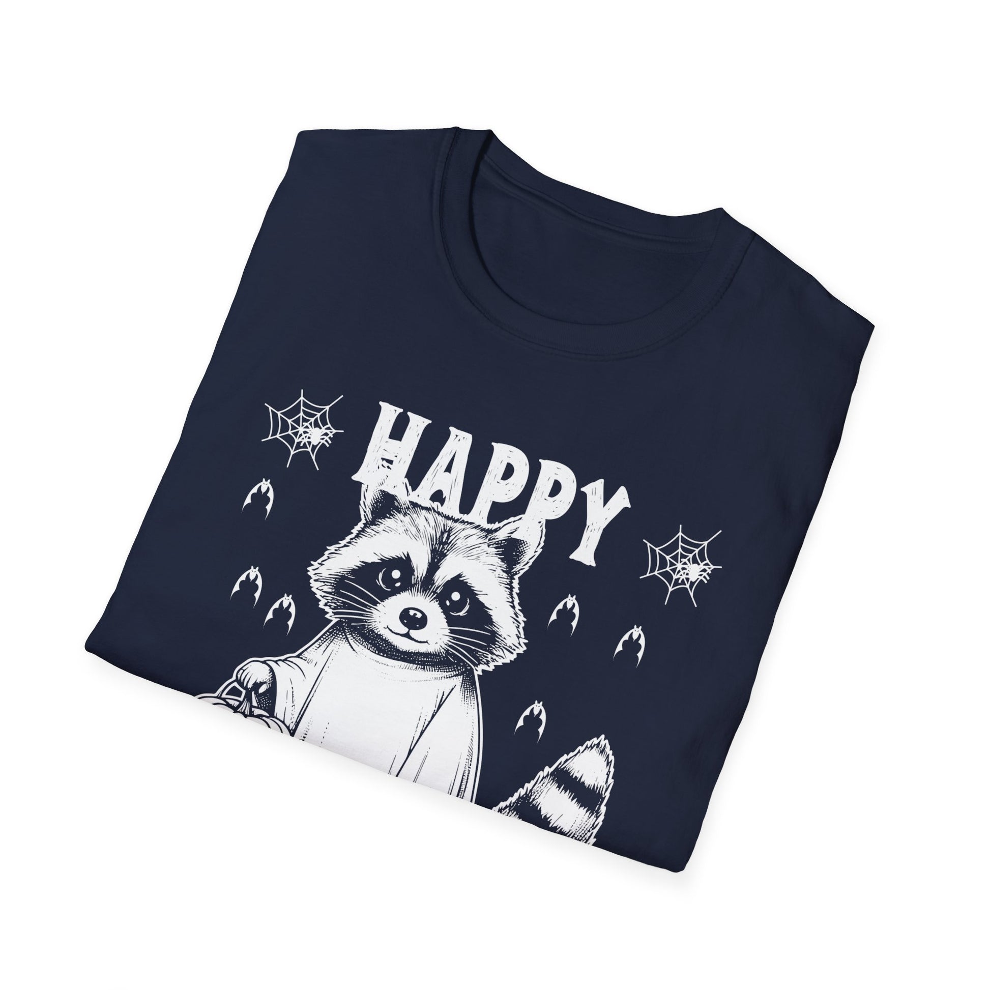Happy Halloween Raccoon T-Shirt — Cute Ghost Costume Pumpkin Tee