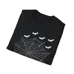 Spiderweb & Bats T-Shirt — Halloween Spider Tee