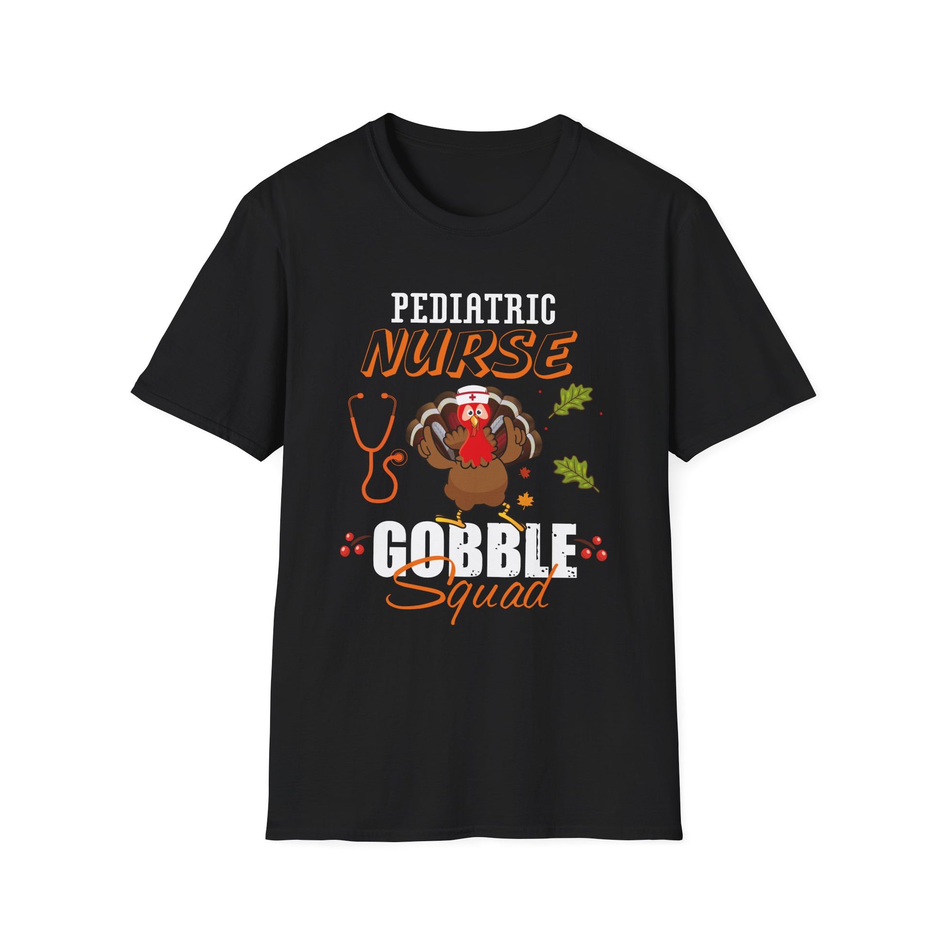 Pediatric Nurse Gobble Squad T-Shirt – Thanksgiving Turkey Stethoscope Tee  Unisex T-Shirt