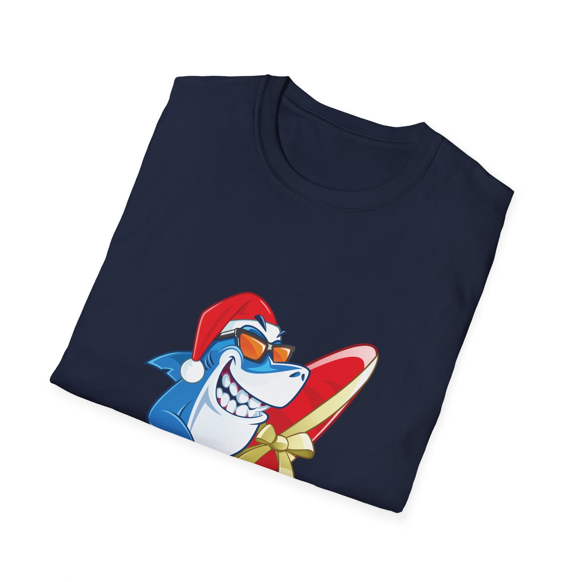 Christmas Surfing Shark T-Shirt