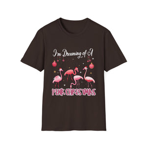 I'm Dreaming of a Pink Christmas Flamingo T-Shirt