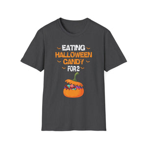 Halloween Candy Pumpkin T-Shirt — 'Eating Halloween Candy for 2' Maternity Tee