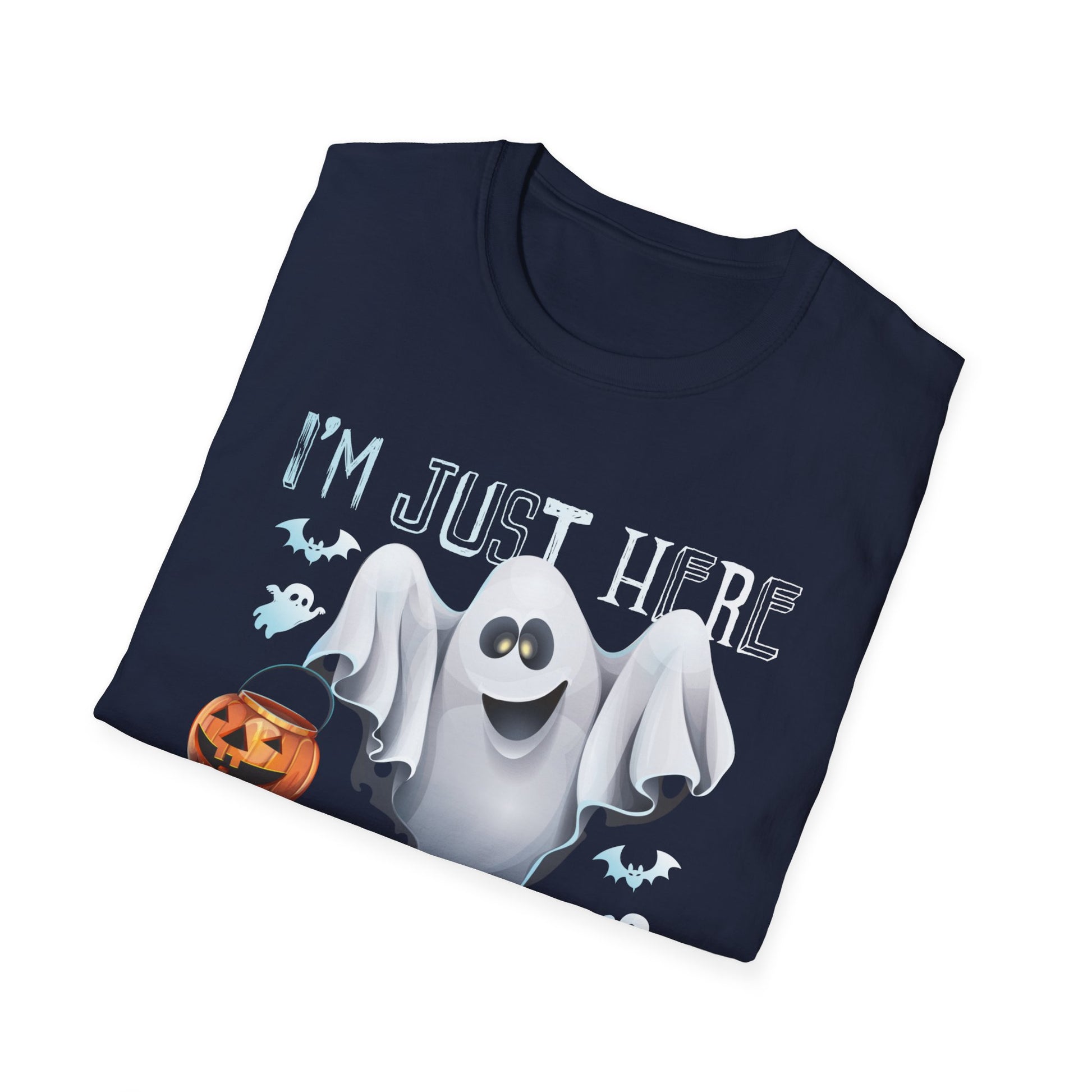 Just Here For The Boos Halloween Costume Funny Halloween Tee Unisex Softstyle T-Shirt