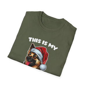Christmas Pajama Shirt — German Shepherd Santa Tee