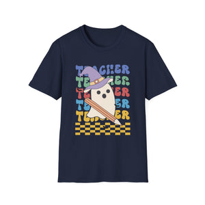 Teacher Ghost T-Shirt — Cute Witch Hat Teacher Design
