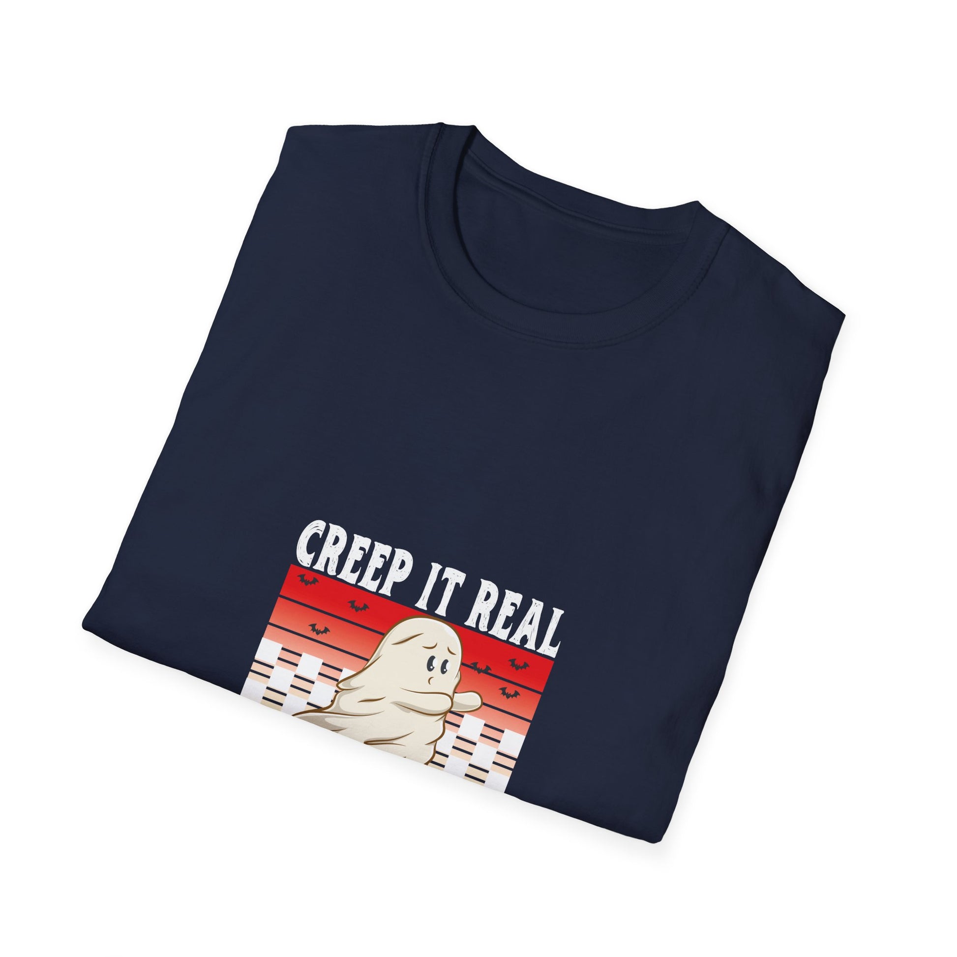 Creep It Real Skateboard Ghost T-Shirt — Funny Halloween Skate Ghost Tee