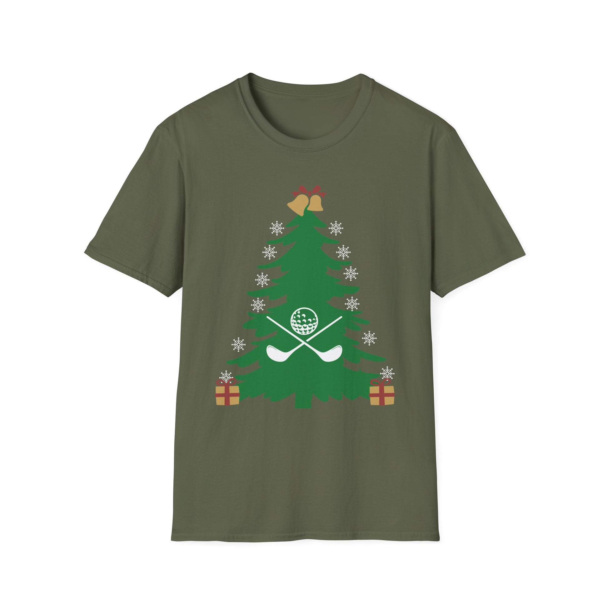 Golf Christmas Tree T-Shirt — Holiday Golfers Funny Golf Ornament Tee