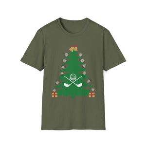 Golf Christmas Tree T-Shirt — Holiday Golfers Funny Golf Ornament Tee