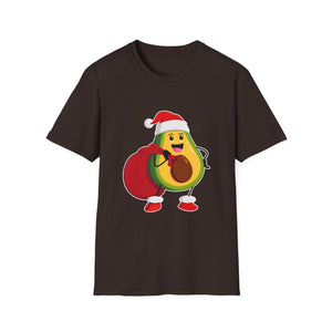 Christmas Avocado Santa Hat Christmas Avocado Unisex T-Shirt