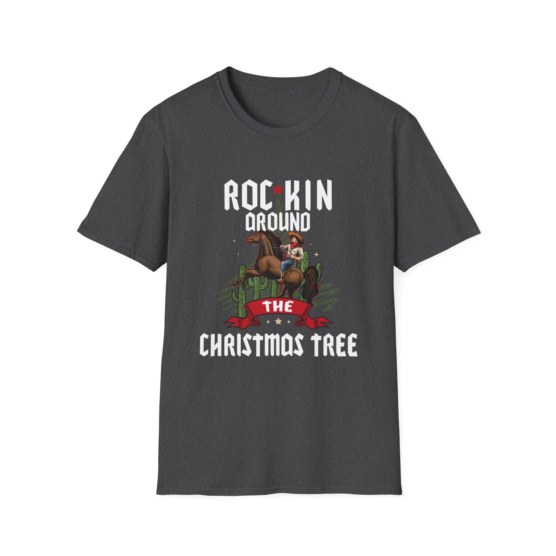 Rocking Around The Christmas Tree Cowboy Christmas Western Unisex T-Shirt