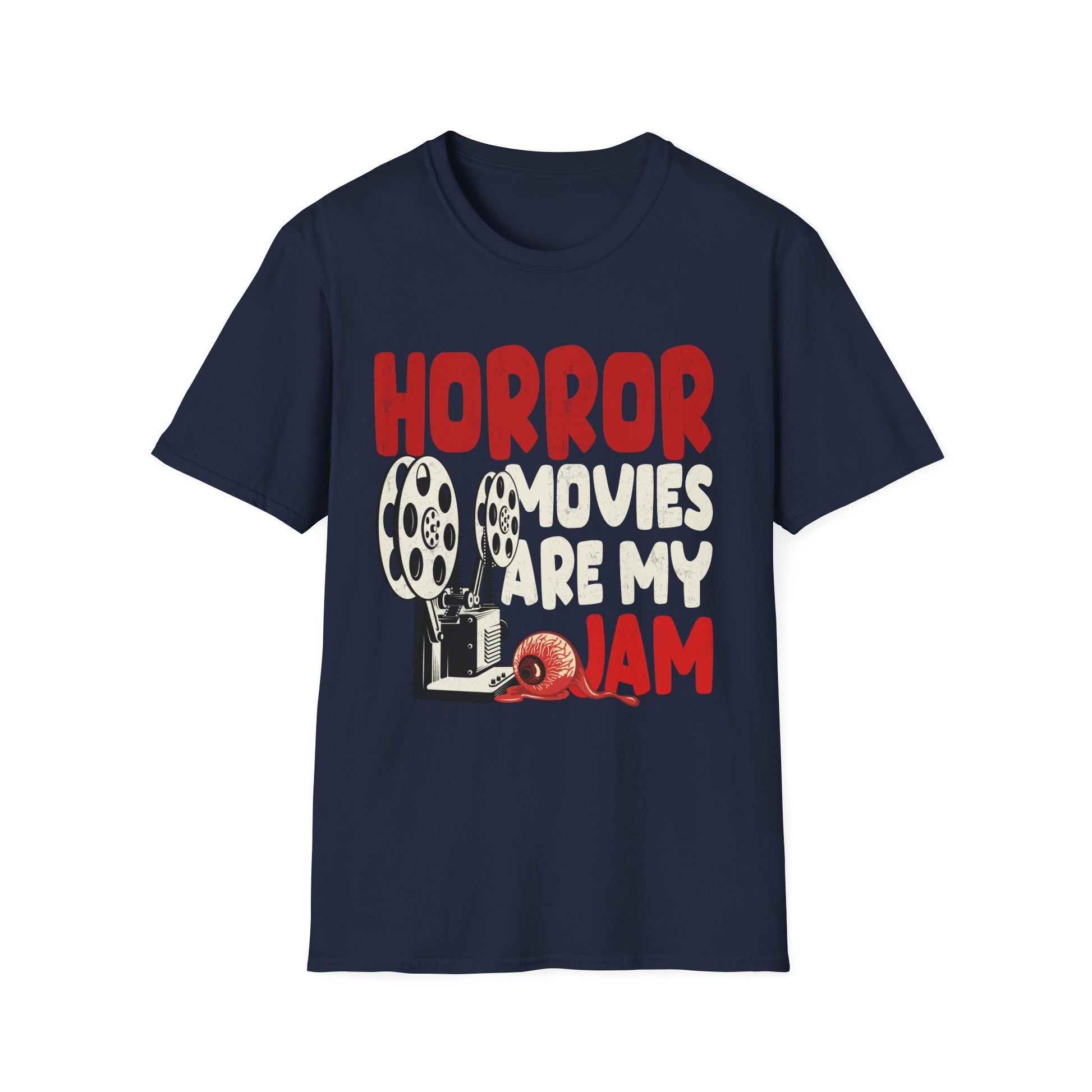 Horror Movies Are My Jam T-Shirt — Retro Film Reel Halloween Tee