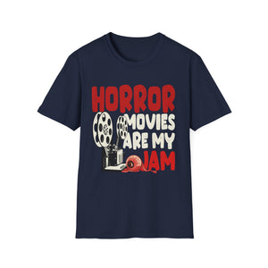 Horror Movies Are My Jam T-Shirt — Retro Film Reel Halloween Tee