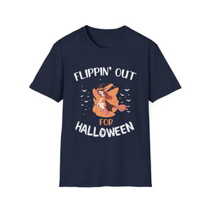 Halloween Flip-Out T-Shirt — Cute Witch Triceratops Graphic Tee